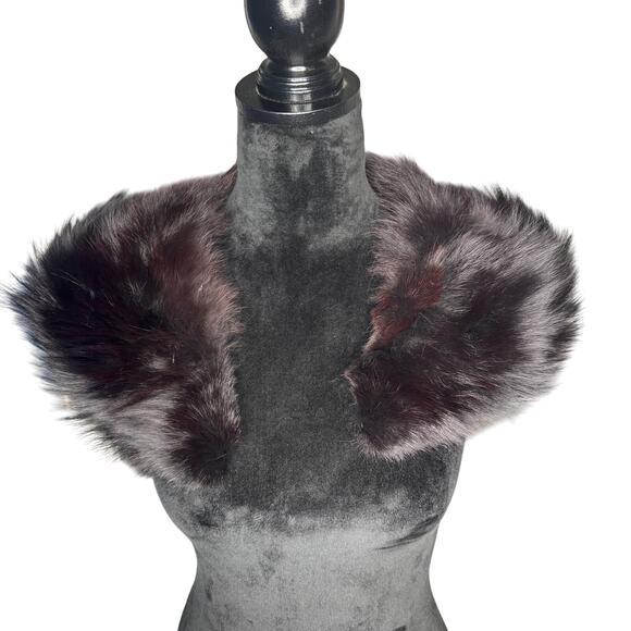 Vintage Faux Fur Detached Black Collar approx 30" long - Picture 3 of 5